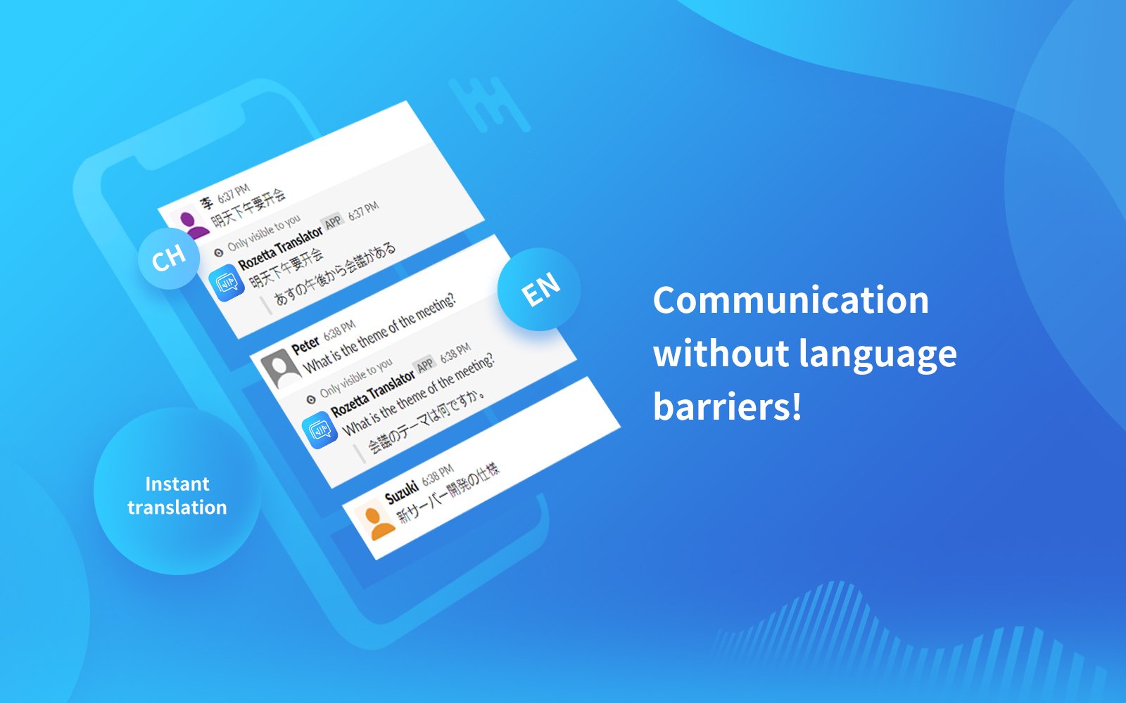 découvrez nos solutions de traduction pour slack, facilitant la communication multilingue au sein de votre équipe. améliorez la collaboration et brisez les barrières linguistiques avec des outils simples et efficaces.